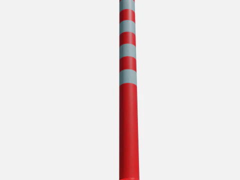 Road pole 100 cm 3D Model