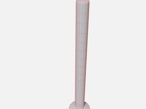 Road pole 100 cm 3D 模型
