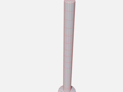 Road pole 100 cm 3D Model