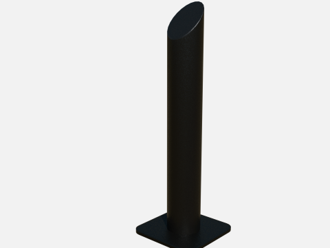Metal road pole modern 100 cm 3D 모델