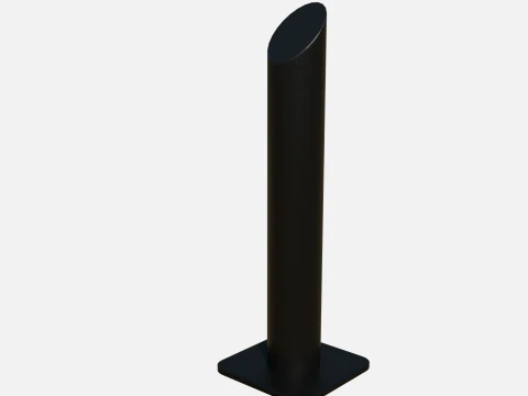 Słup drogowy metalowy nowoczesny 100 cm Model 3D