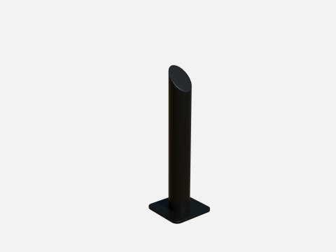 Metal road pole modern 100 cm 3D मॉडल
