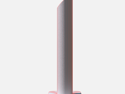 Metal road pole modern 100 cm 3D मॉडल