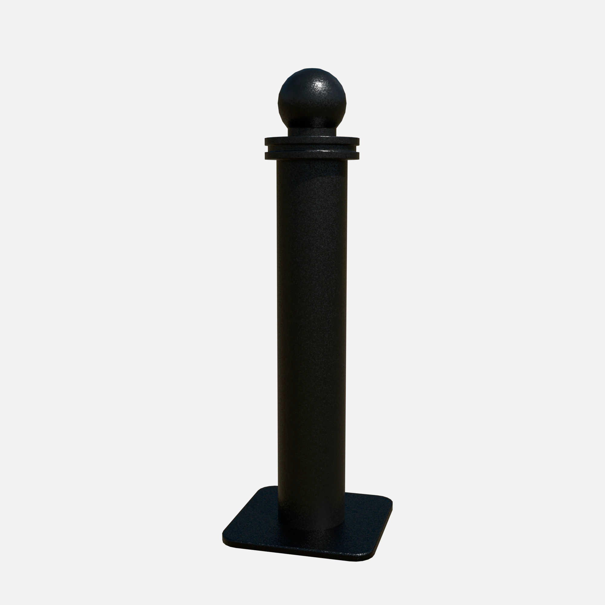Metal road pole 100 cm 3D Model .c4d .max .obj .3ds .fbx .stl .blend 