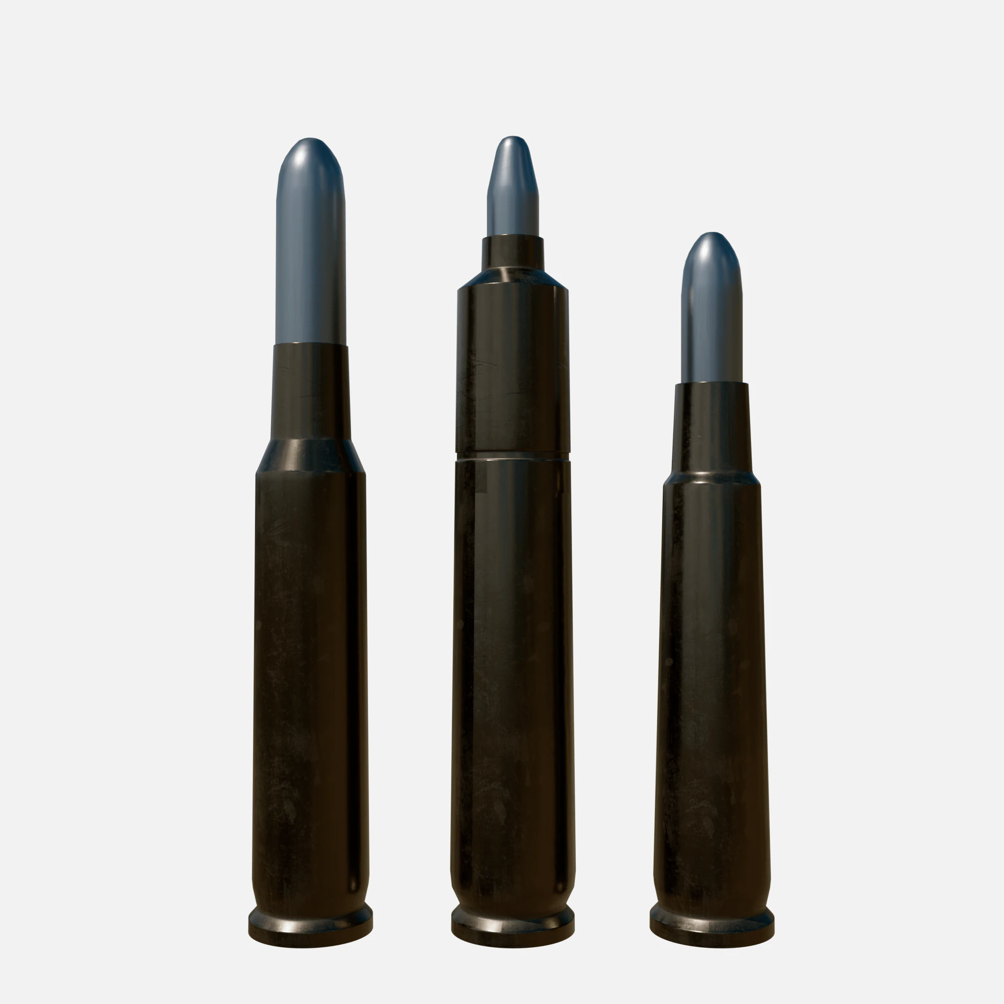 Bullets Mondragon and Mauser 3D Model .c4d .max .obj .3ds .fbx .stl .blend 