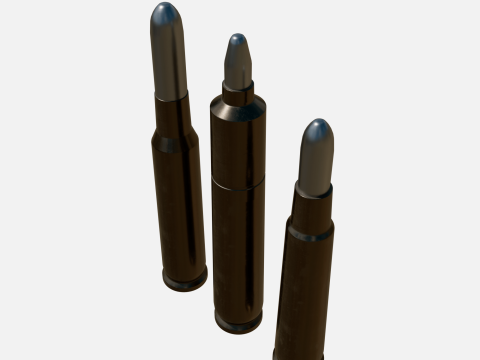 Bullets Mondragon and Mauser 3D Model