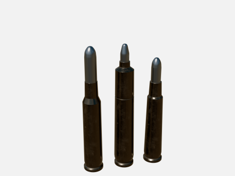 Bullets Mondragon and Mauser 3D Model