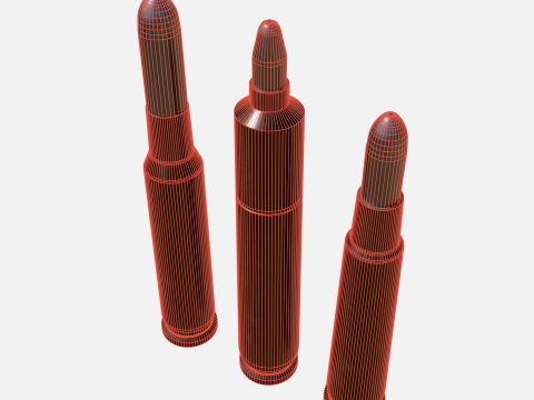 Bullets Mondragon and Mauser 3D Model