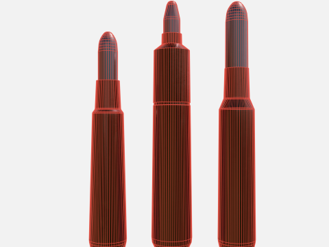 Bullets Mondragon and Mauser 3D Model