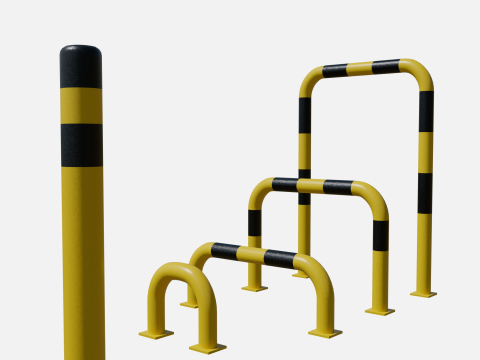 Road barrier collection Modelo 3D