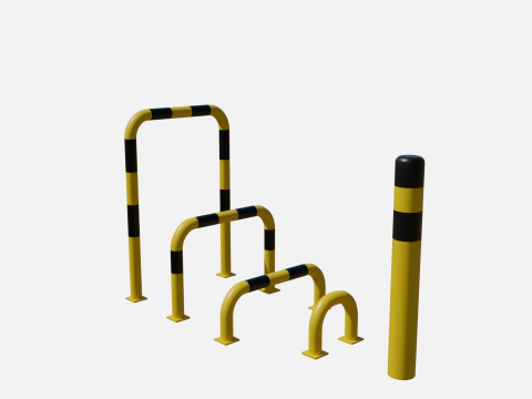 Road barrier collection Modelo 3D