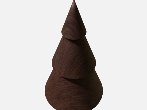 Wood tree decor 1 Model 3D