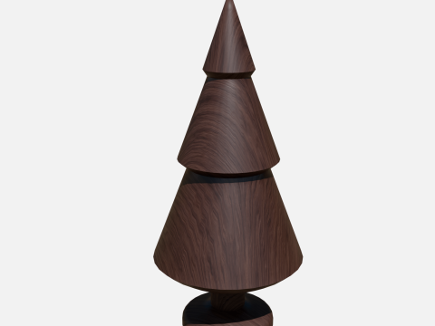 Wood tree decor 1 Model 3D