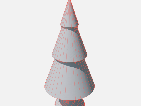Wood tree decor 1 Model 3D