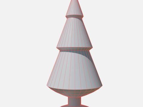 Wood tree decor 1 Model 3D