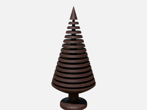 Wood tree decor 2 3D Model