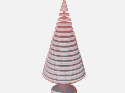 Wood tree decor 2 3D Model