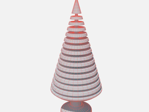 Wood tree decor 2 3D Model