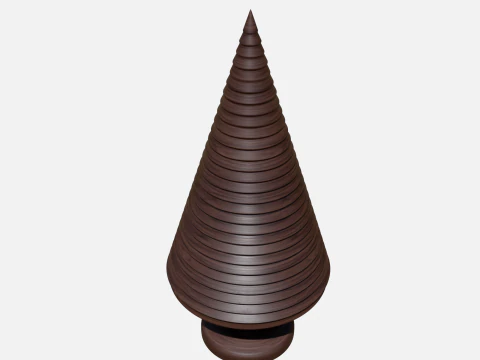 Wood tree decor 3 3D Model