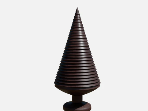 Wood tree decor 3 3D Model