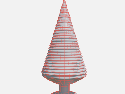 Wood tree decor 3 3D-Modell