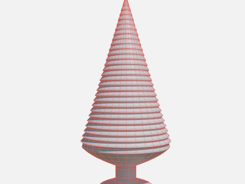 Wood tree decor 3 3D Model