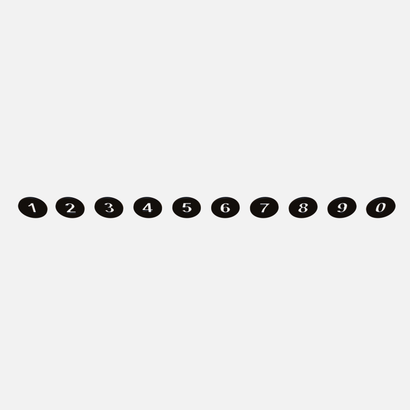 Collection of round numbers black Modelo 3D .c4d .max .obj .3ds .fbx .stl .blend
