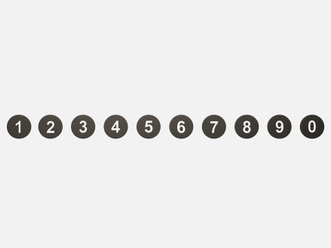 Collection of round numbers black Modelo 3D