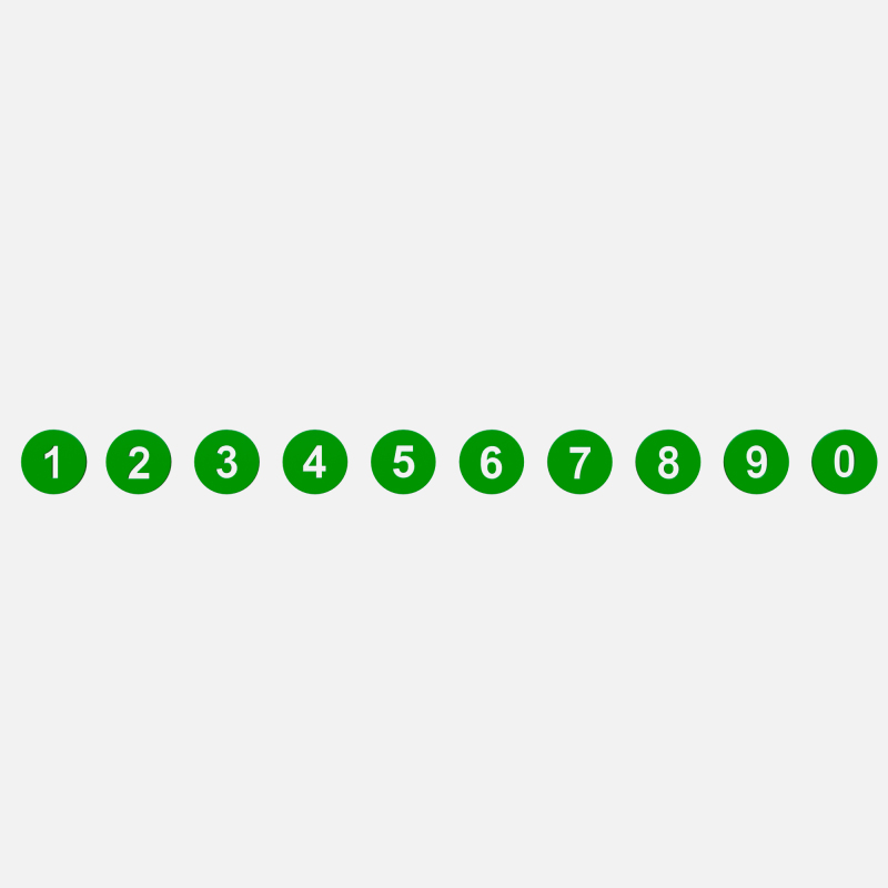 Collection of round numbers green 3D-Modell .c4d .max .obj .3ds .fbx .stl .blend