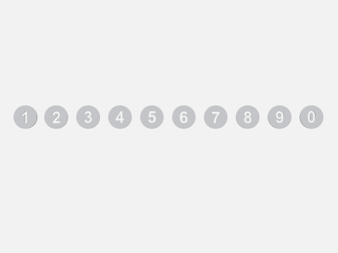 Collection of round numbers white Modelo 3D