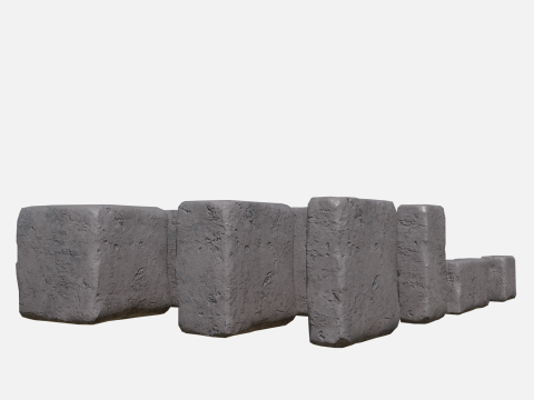Old bricks collection 3D Model