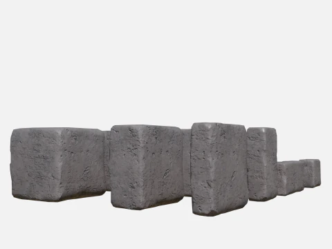 Old bricks collection 3D Model
