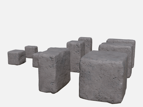 Old bricks collection 3D Model