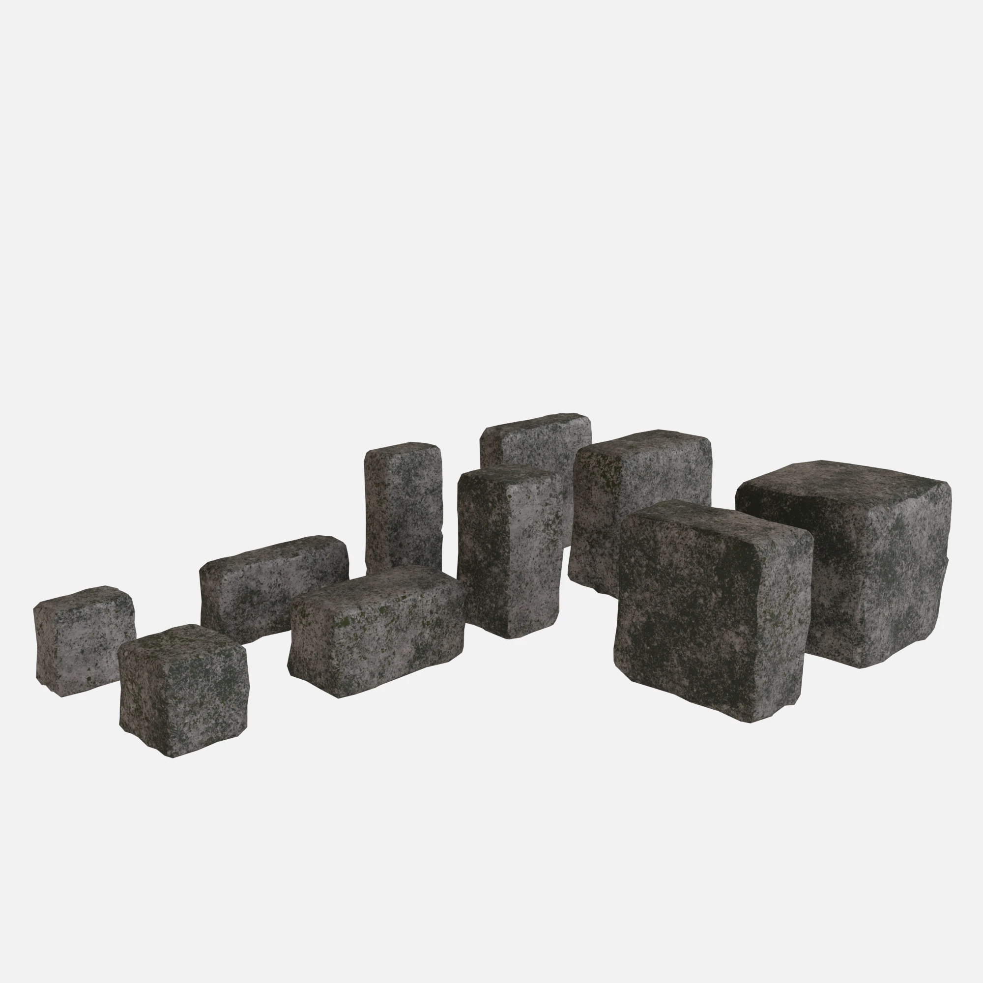 Vecchia collezione di mattoni sporchi Modello 3D .c4d .max .obj .3ds .fbx .stl .blend 