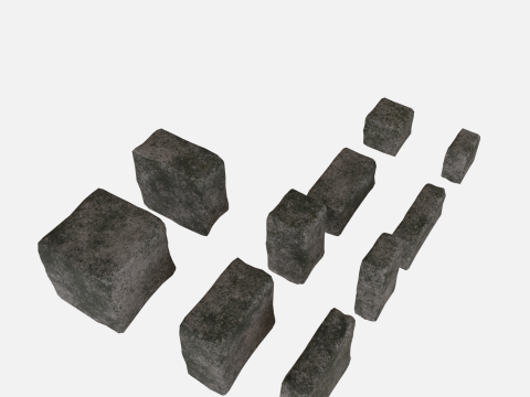 Old dirty bricks collection 3Dモデル