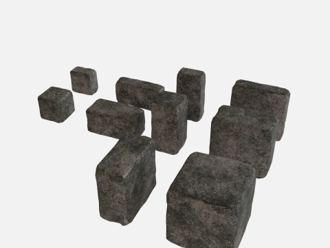 Old dirty bricks collection 3Dモデル