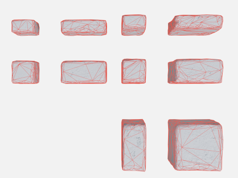 Old dirty bricks collection 3Dモデル
