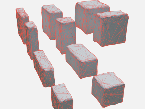 Old dirty bricks collection 3Dモデル