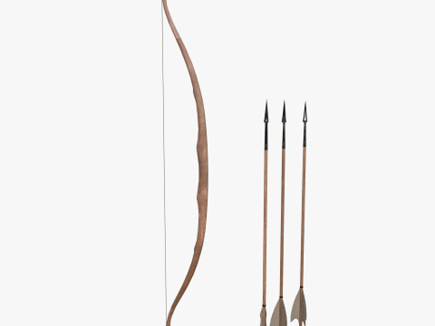 Bow and arrow 3D Model