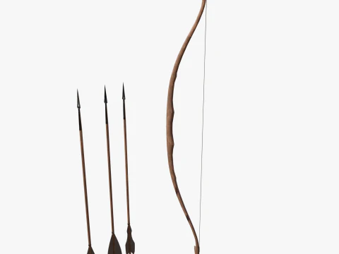 Bow and arrow 3D Model