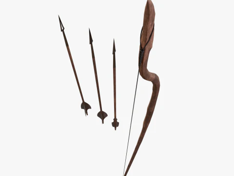 Bow and arrow 3D Model