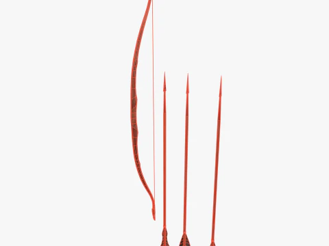 Bow and arrow 3D Model