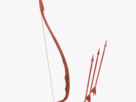 Bow and arrow 3D Model