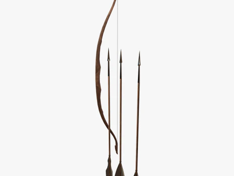 Bow and arrow 3D Model