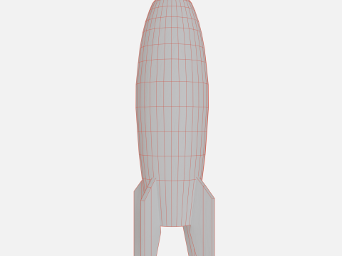 Wood rocket 3D Model