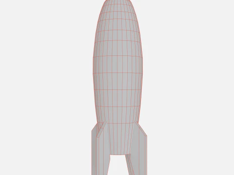 Wood rocket 3D Model