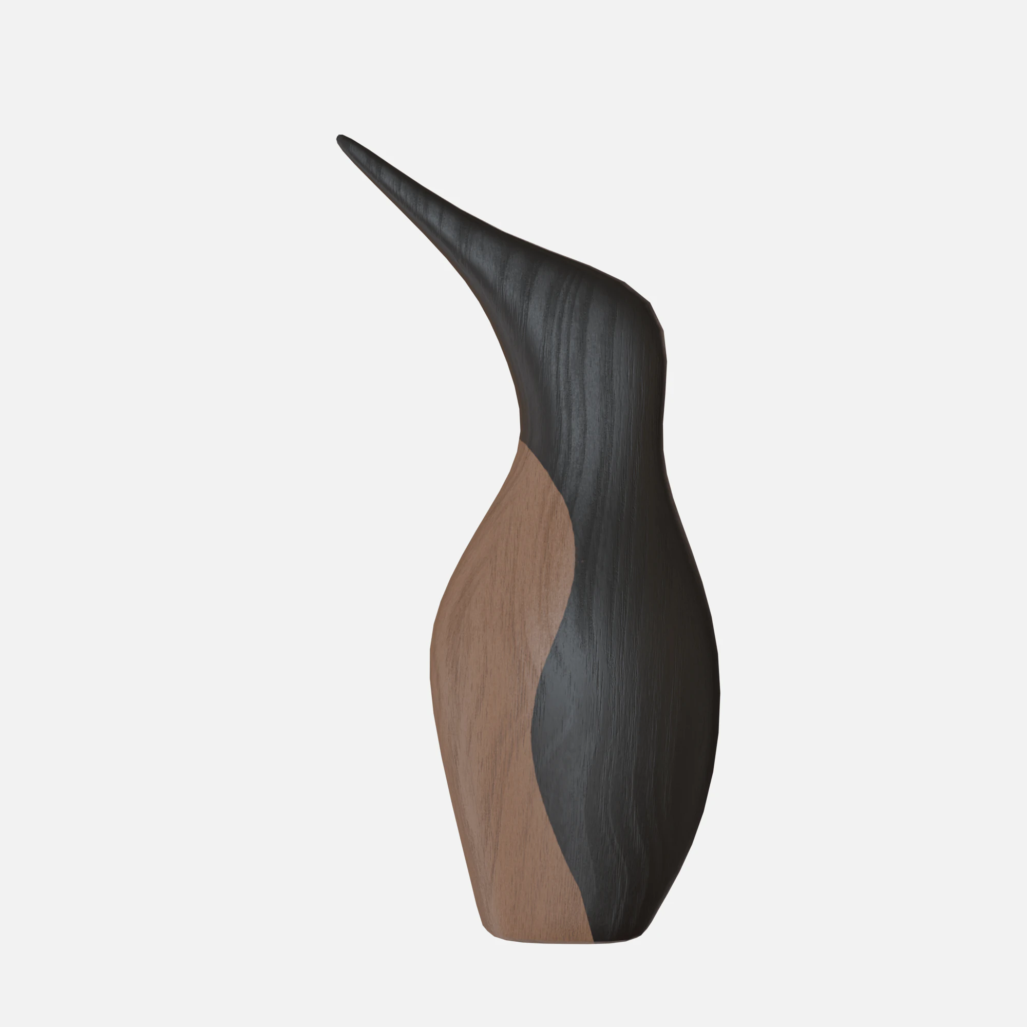 Wood penguin 3D Model .c4d .max .obj .3ds .fbx .stl .blend