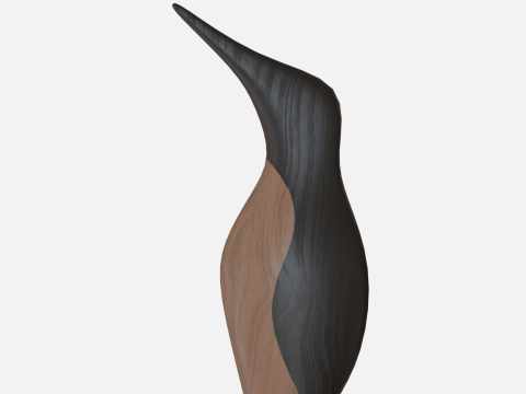 Wood penguin 3D Model