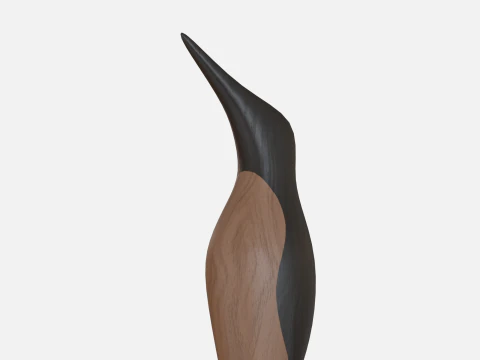 Wood penguin 3D Model