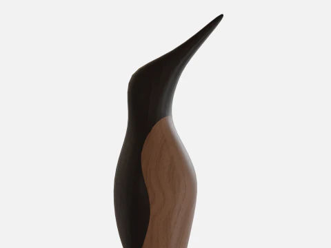 Wood penguin 3D Model